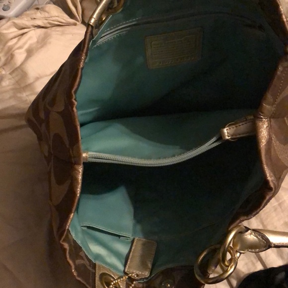 Gold and bronze coach bag - Picture 2 of 5